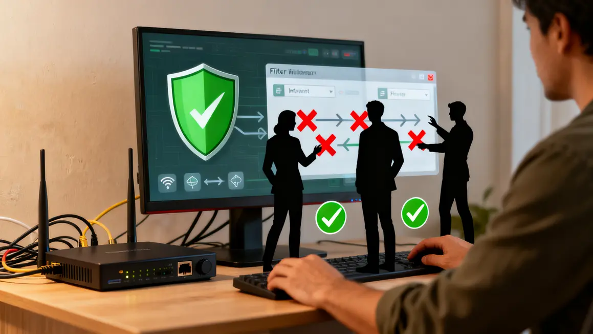 routeur wifi pare feu controle flux internet securite