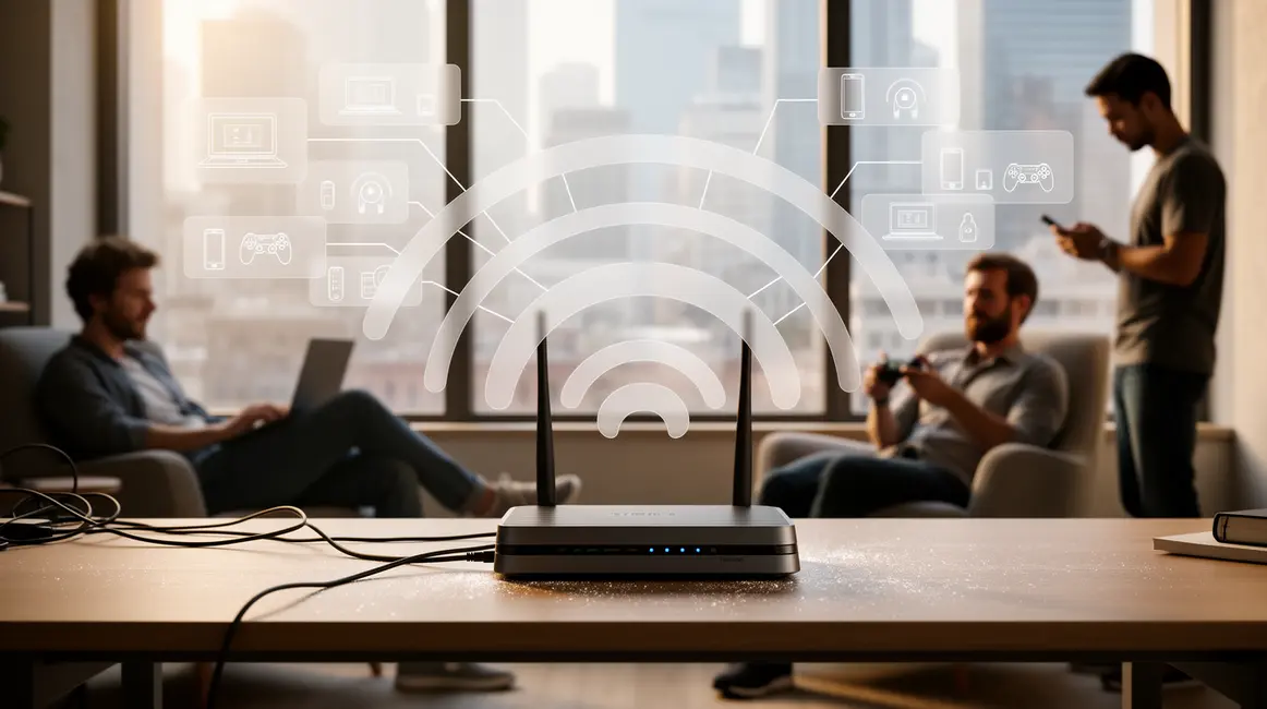 securite Wi-Fi visuelle routeur moderne
