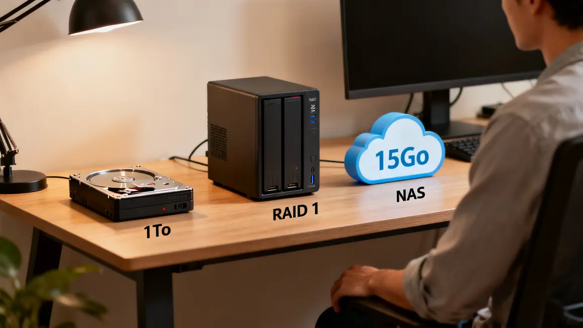 table supports sauvegarde disque dur nas cloud