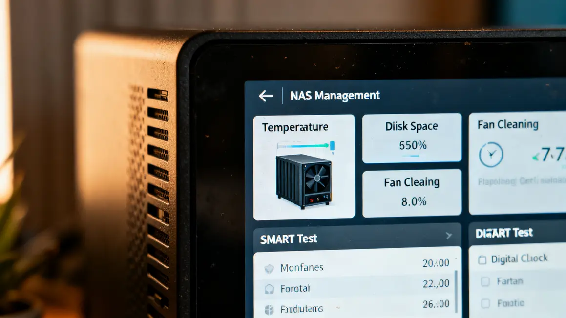 interface gestion check maintenance NAS