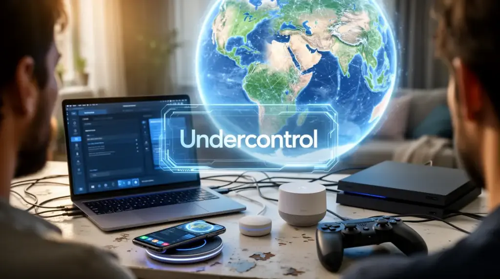 tableau de bord futuriste undercontrol appareils connectés