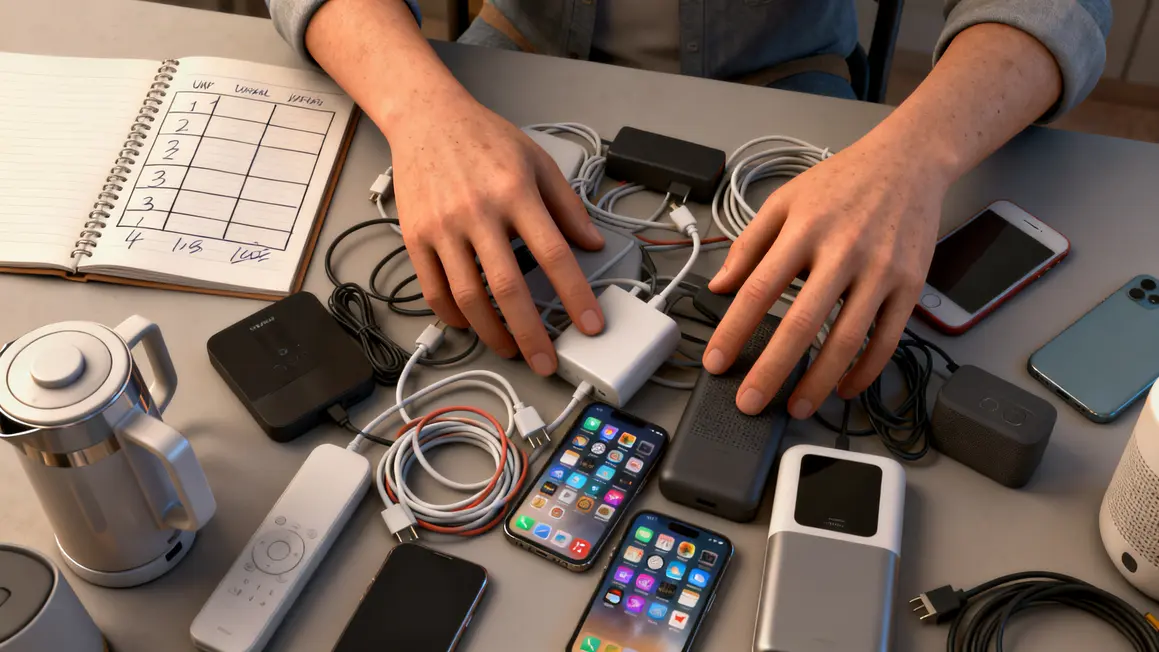 mains trient objets tech contrôle digital