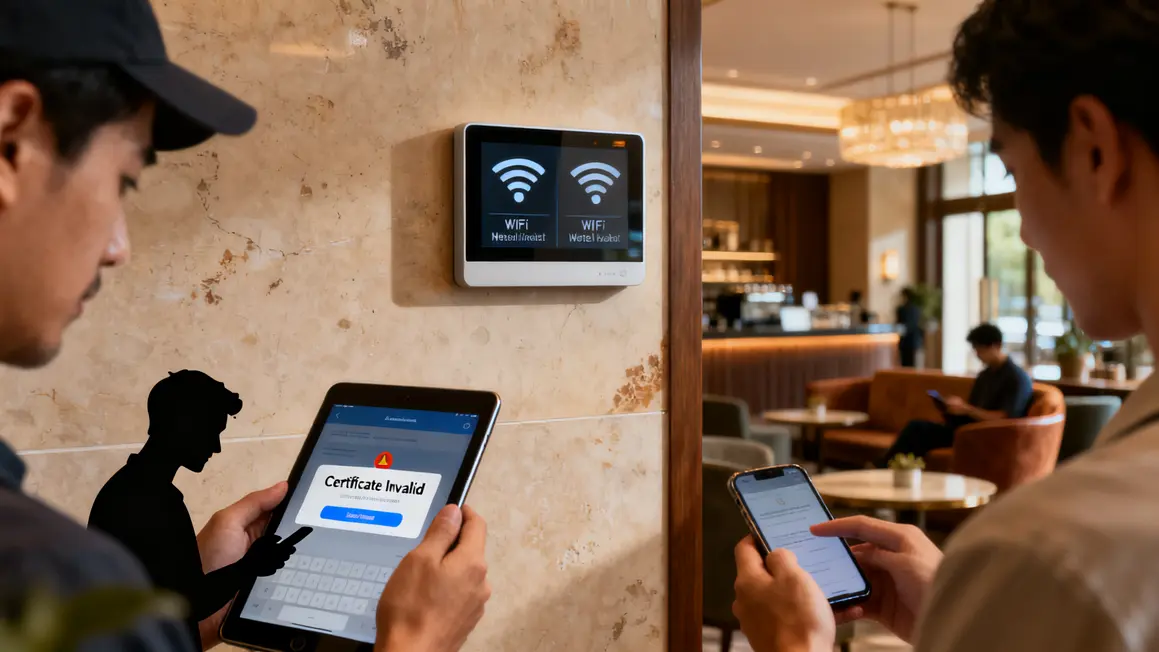 deux reseaux cafe alerte securite Wi-Fi public