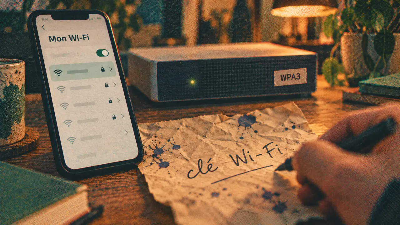 Changer le mot de passe wifi free : saisie de la clé Wi‑Fi sur smartphone