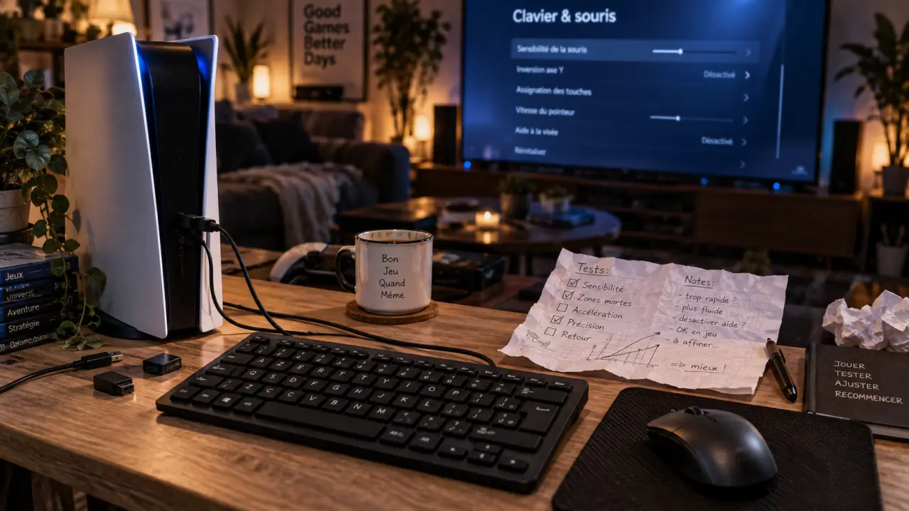 Clavier souris PS5 : la console reconnaît et les jeux ajustent