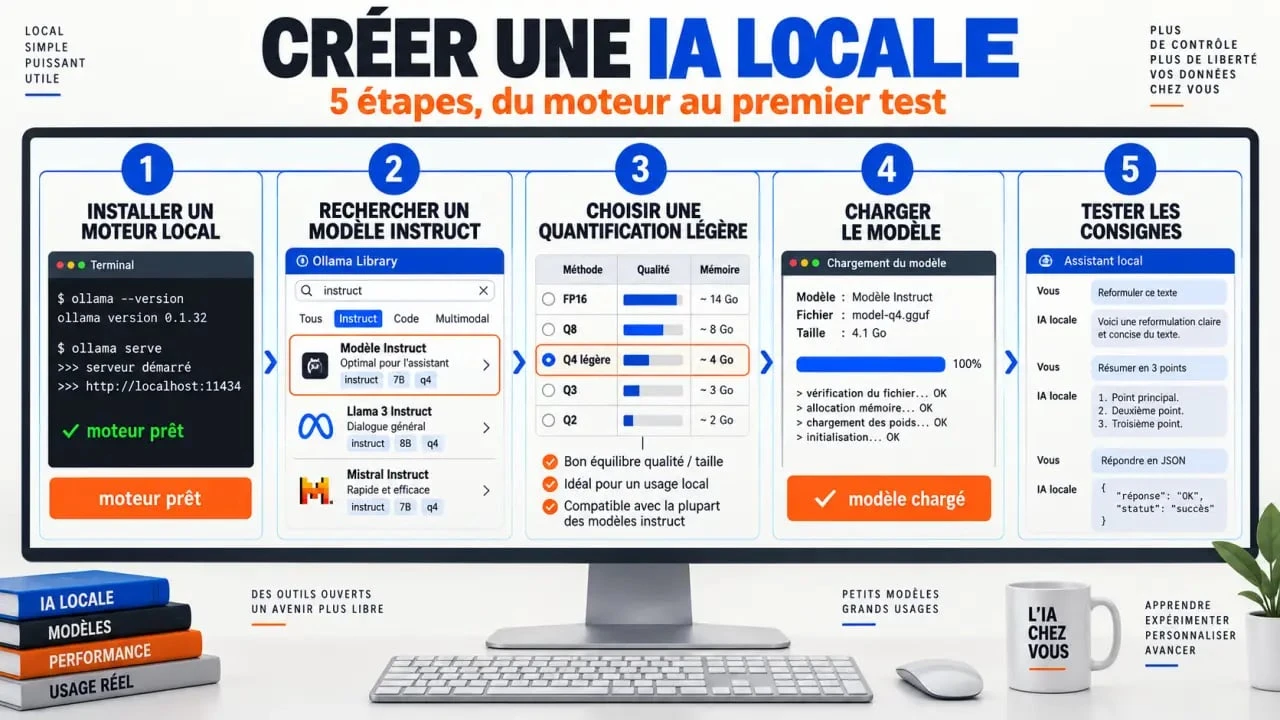 Comment faire une IA locale en cinq étapes, de l’installation au premier test