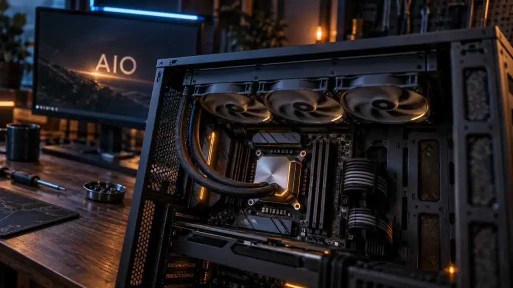 pc gamer watercooling, AIO 360 mm : 20 °C de moins, PC stable sous charge