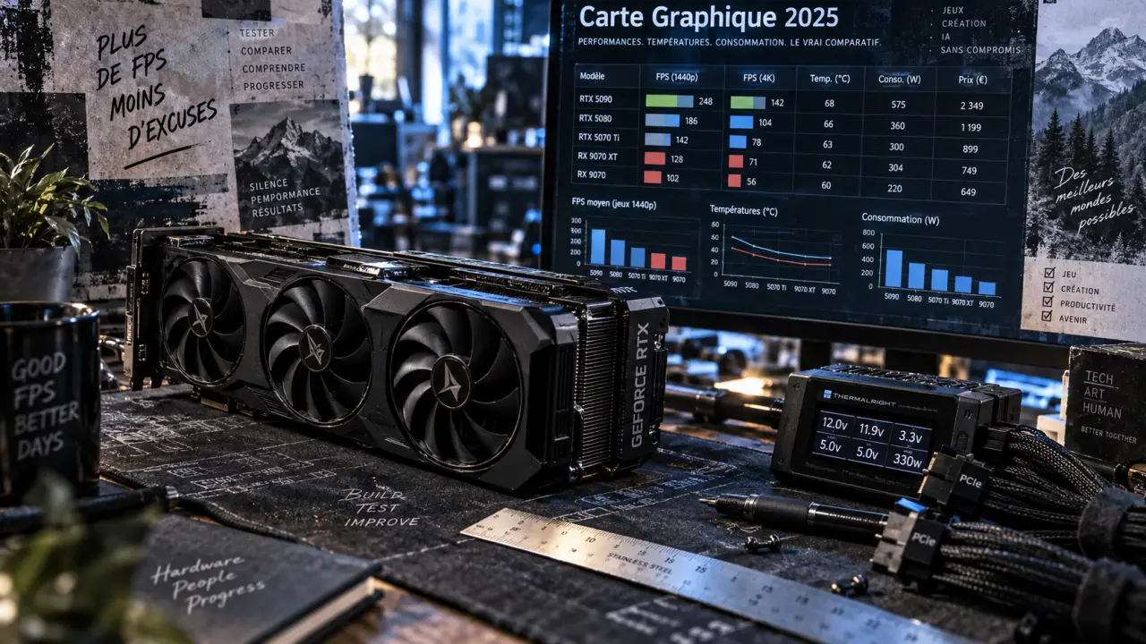 comparatif carte graphique 2025 : 8 12 16 Go VRAM