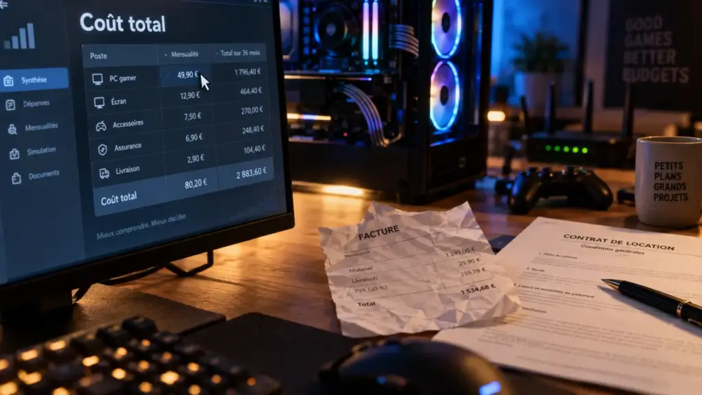 Location pc gamer : coût total, configuration, contrat de location