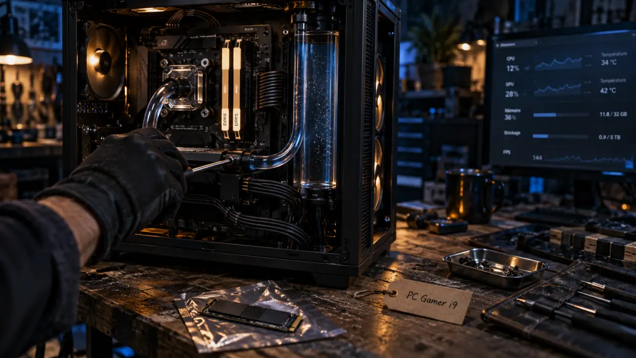 PC gamer i9 puissant, montage watercooling et DDR5
