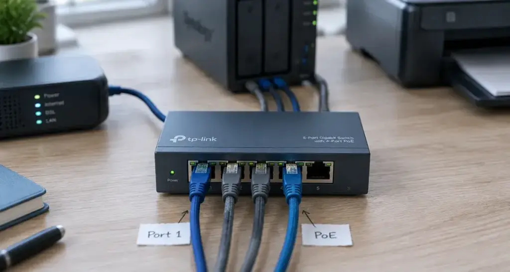 Switch reseau : ports Ethernet à prévoir
